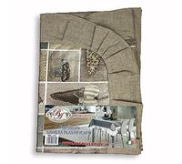 BA COLLECTION Tovaglia Antimacchia Copritavolo Cucina Rettangolare Shabby Chic 6 e 12 Posti Fango x6