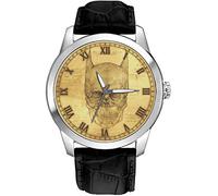 Ba tman Contro Leonardo da Vinci, orologio da polso classico in ottone massiccio, stile vintage