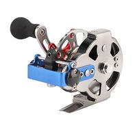 BA60 Raft Fishing Reel, Left Hand 2.5:1 Gear Ratio Wheel All Metal Line Spooler with 2BB Automatic Line Arranger for Reservoir Raft Angling (Left Hand Version)