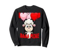 Baaa Mine Agnello Che Tiene Palloncini a Forma di Cuore Felpa