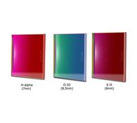 Baader Planetarium - Set di filtri a banda stretta per fotocamere CCD, 65 x 65 mm, composto da H-alpha 7/OIII/SII