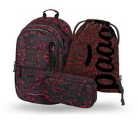 BAAGL 3 SET Core Red Polygon: zaino, astuccio, sacca