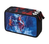 Baagl Astuccio a 3 scomparti per ragazzi e ragazze, astuccio per cancelleria, materiale scolastico, astuccio per la scuola, salvavita., Colorato, giocoso, moderno, pratico