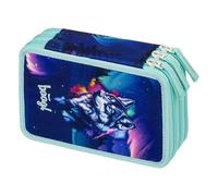 Baagl Astuccio a 3 scomparti per ragazzi e ragazze, astuccio per cancelleria, materiale scolastico, astuccio per la scuola, Luce polare, Colorato, giocoso, moderno, pratico