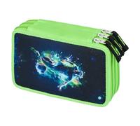 Baagl Astuccio a 3 scomparti per ragazzi e ragazze, astuccio per cancelleria, materiale scolastico, astuccio per la scuola, Calciatore, Astuccio