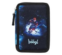 Baagl Astuccio a 3 scomparti per ragazzi e ragazze, astuccio per cancelleria, materiale scolastico, astuccio per la scuola, Hockey su ghiaccio, Colorato, giocoso, moderno, pratico