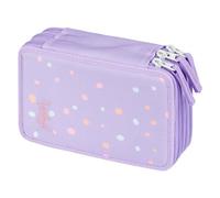 Baagl Astuccio a 3 scomparti per ragazzi e ragazze, astuccio per cancelleria, materiale scolastico, astuccio per la scuola, Länge 20 cm, Breite 13 cm, Höhe 9 cm