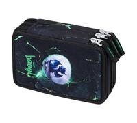 Baagl Astuccio a 3 scomparti per ragazzi e ragazze, astuccio per cancelleria, materiale scolastico, astuccio per la scuola, Drago., Colorato, giocoso, moderno, pratico