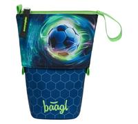 Baagl Astuccio per bambini e ragazze, astuccio per matite per bambini, astuccio per la scuola, robusto astuccio e astuccio con scomparto segreto, Pallone da calcio, Colorato, giocoso, moderno, pratico