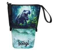 Baagl Astuccio per bambini e ragazze, astuccio per matite per bambini, astuccio per la scuola, robusto astuccio e astuccio con scomparto segreto, dinosauro, Colorato, giocoso, moderno, pratico