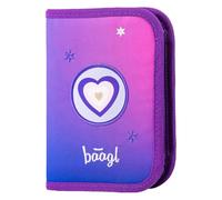 Baagl - Astuccio per ragazzi e ragazze, astuccio per la scuola, astuccio per cancelleria, astuccio per matite, astuccio per la scuola, cuore, 20 x 15 x 3 cm