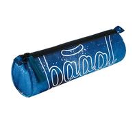 Baagl Astuccio rotondo per ragazzi e ragazze, astuccio per la scuola, per articoli scolastici, astuccio per la scuola, acciaio, Astuccio