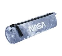 Baagl Astuccio rotondo per ragazzi e ragazze, astuccio per la scuola, per articoli scolastici, astuccio per la scuola, Nasa Grey, Astuccio