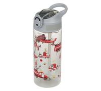 Baagl Borraccia per bambini con cannuccia per ragazzi, a prova di perdite, per la scuola e lo sport, per il calcio, in Tritan, per la scuola, 500 ml