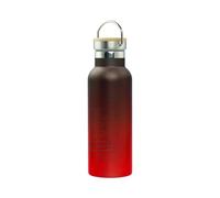 Baagl Borraccia per bambini in acciaio inox per ragazze - thermos a prova di perdite con coperchio in bambù - Bottiglia d'acqua senza BPA per la scuola - thermos da 500 ml (gradiente rosso-nero)