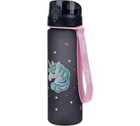 Baagl Borraccia per ragazze, a prova di perdite, 500 ml, per la scuola e lo sport, per il calcio, borraccia in Tritan (Unicorn Gold)