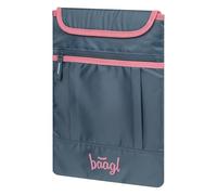 Baagl Custodia per computer portatile da 15 pollici, per ragazze, per bambini, adolescenti, leggera e protettiva, per zaino scolastico e vita quotidiana, 26 x 36 cm (logo rosa)