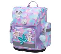 Baagl Ergo - Zaino per la scuola per ragazzi e ragazze, per 1° classe (o 2° classe), zaino per la scuola elementare, zaino leggero per bambini con cintura toracica, candy, Mittelgroße, Designer