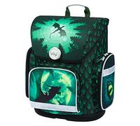 Baagl Ergo - Zaino per la scuola per ragazzi e ragazze, per 1° classe (o 2° classe), zaino per la scuola elementare, zaino leggero per bambini con cintura toracica, Dragone , 39 x 27 x 17 cm