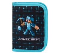 Baagl Minecraft - Astuccio per ragazzi e ragazze, astuccio scuola, Minecraft - Ascia blu, Astuccio