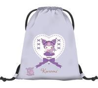 Baagl Sacca da ginnastica per ragazze e donne, borsa per scarpe, scuola e asilo, zaino sportivo, Kuromi Sweet One, L, Designer