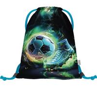 Baagl Sacca da ginnastica per ragazzo, sacche impermeabili per scarpe per bambini, scuola e asilo, borsa sportiva, zaino sportivo, sacca da palestra, 46x36cm