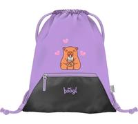 Baagl Sacca da palestra per ragazze - Sacchetti impermeabili per scarpe per bambini - Scuola e asilo Sport Bag, maialino d'acqua, L, Designer