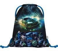 Baagl Sacca da palestra per ragazze - Sacchetti impermeabili per scarpe per bambini - Scuola e asilo Sport Bag, Automobile da corsa, Casual