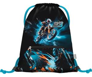 Baagl Sacca da palestra per ragazze - Sacchetti impermeabili per scarpe per bambini - Scuola e asilo Sport Bag, Moto., 46x36 cm