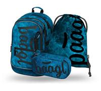 Baagl Set di 3 zaini per la scuola elementare, scuola folk, scuola elementare, zaino con cintura toracica, zaino ergonomico per la scuola (Ocean), ocean, Einheitsgröße