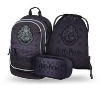 Baagl Set di 3 zaini per la scuola elementare, scuola folk, scuola elementare, zaino con cintura toracica, zaino ergonomico (Harry Potter Hogwarts)