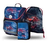 Baagl Set di 3 zaini per la scuola Ergo per la prima classe, zaino ergonomico per la scuola elementare con cintura toracica, salvavita., Set per la scuola