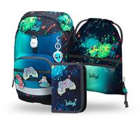 Baagl Set di 3 zaini per la scuola per ragazzi e ragazze, per la scuola primaria, zaino ergonomico per scuola materna, 25 l, Chill, L, Ultraleggero