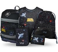 Baagl Set di 5 zaini per la scuola per ragazzi e ragazze (Zippy borsa per la scuola 1° classe, astuccio, sacca da ginnastica, grembiule, borsa per il seno), zaino per la scuola elementare, zaino