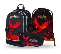 baagl set scolastico 3 pezzi harry potter fenice - zaino, astuccio e sacca