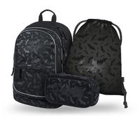 Baagl set scolastico 3 pz BATMAN nero - zaino, astuccio e sacca