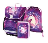 baagl set scolastico ergo cavallo - cartella, astuccio e sacca