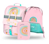 Zaino scuola Zippy Rosa Baagl - Set di 3 pezzi