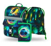 baagl set scolastico zippy calcio giocatore - cartella, astuccio e sacca
