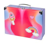 Baagl Valigia per Bambini - Custodia Pieghevole per Giocattoli e Forniture Scolastiche, con Manico in Metallo, Hippie, 32.5 x 26 x 10.5