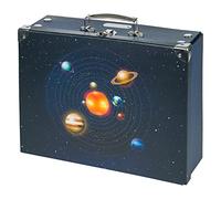Baagl Valigia per Bambini per Giocattoli e Forniture Scolastiche, Custodia Pieghevole con Manico in Metallo, Pianeti, 32.5 cm x 26 cm