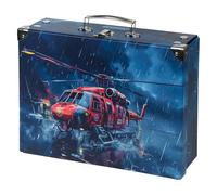 Baagl Valigia per bambini per giocattoli e forniture scolastiche, valigetta di cartone, valigetta giocattolo, valigetta pieghevole, custodia pieghevole con manico in metallo, salvavita., Mini, Moderno