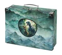 Baagl Valigia per bambini per giocattoli e forniture scolastiche, valigetta di cartone, valigia per giocattoli, valigia da gioco, valigia pieghevole per bambini, valigia pieghevole con manico in