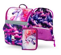 Zainetto scolastico con zaino, astuccio e sacca Unicorn Kingdom
