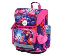 Baagl Ergo - Zaino per la scuola per ragazzi e ragazze, per 1° classe (o 2° classe), zaino per la scuola elementare, zaino leggero per bambini con cintura toracica, Fenicotteri.