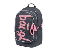 Baagl Zaino per bambini, zaino per la scuola per bambini, con schienale ergonomico, cintura toracica e elementi riflettenti, Logo rosa, Mittelgroße, Casual