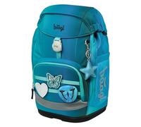 Baagl Zaino per la scuola di prima classe per bambini, Airy Plus, con sistema di schienale ergonomico e cintura rimovibile, ultraleggero per la scuola elementare, scuola folk, farfalla, 25 l, Designer