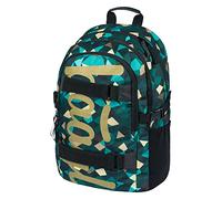 Baagl - Zaino per la scuola, per bambini, ragazzi e ragazze, skateboard, con scomparto per computer portatile e cintura sul petto, per scuola, scuola secondaria, scuola media