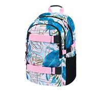 Baagl - Zaino per la scuola, per bambini, ragazzi e ragazze, skateboard, con scomparto per computer portatile e cintura sul petto, per scuola, scuola secondaria, scuola media