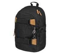 Baagl - Zaino per la scuola, per bambini, ragazzi e ragazze, skateboard, con scomparto per computer portatile e cintura sul petto, per scuola, scuola secondaria, scuola media, Tenebre, 25 litri